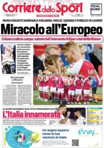 Prima pagina Corriere 13 06 2021
