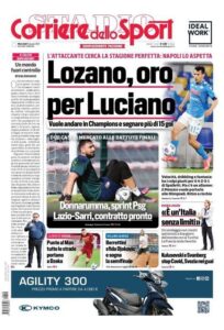 Prima pagina Corriere 9 06 2021