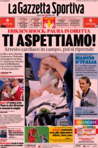 Prima pagina Gazzetta 13 06 2021