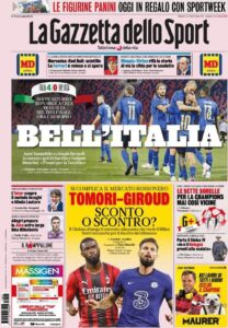 Prima pagina Gazzetta 5 06 2021