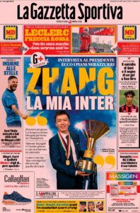 Prima pagina Gazzetta 6 06 2021