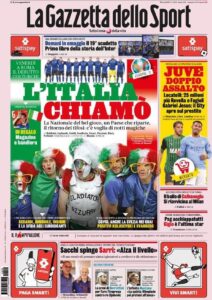 Prima pagina Gazzetta 9 06 2021