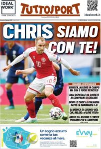 Prima pagina TuttoSport 13 06 2021