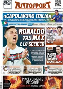 Prima pagina TuttoSport 29 06 2021