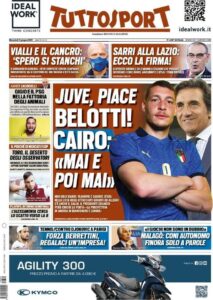 Prima pagina TuttoSport 9 06 2021