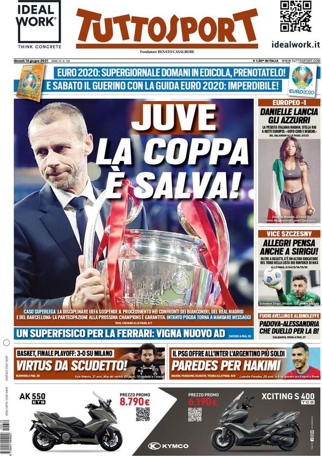 ptima pagina tuttosport 10 giugno