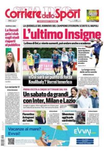 Prima pagina Corriere 17 07 2021