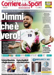 Prima pagina Corriere 3 07 2021