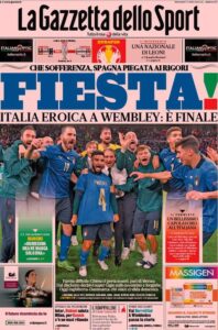 Prima pagina Gazzetta 07 07 2021
