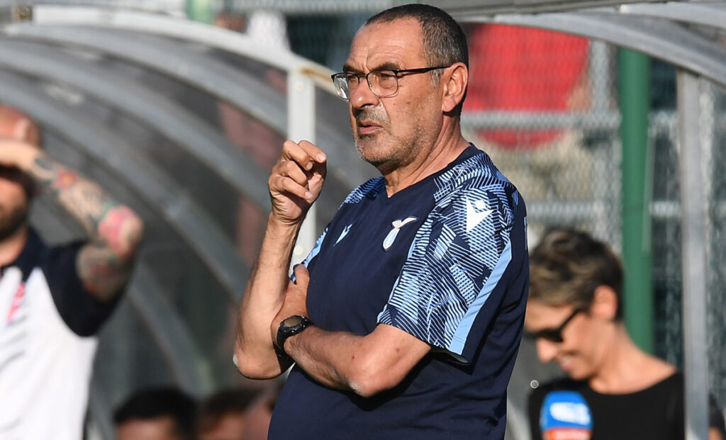 Allenamento Lazio: partitella con la Primavera, Sarri mescola le carte 1 Sarri 1 2