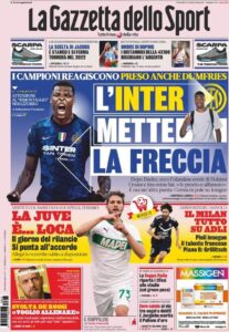 Prima pagina Gazzetta 13 08 2021