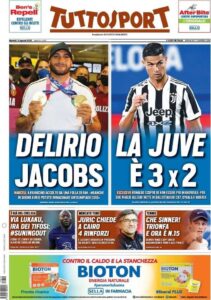 Prima pagina TuttoSport 10 08 2021