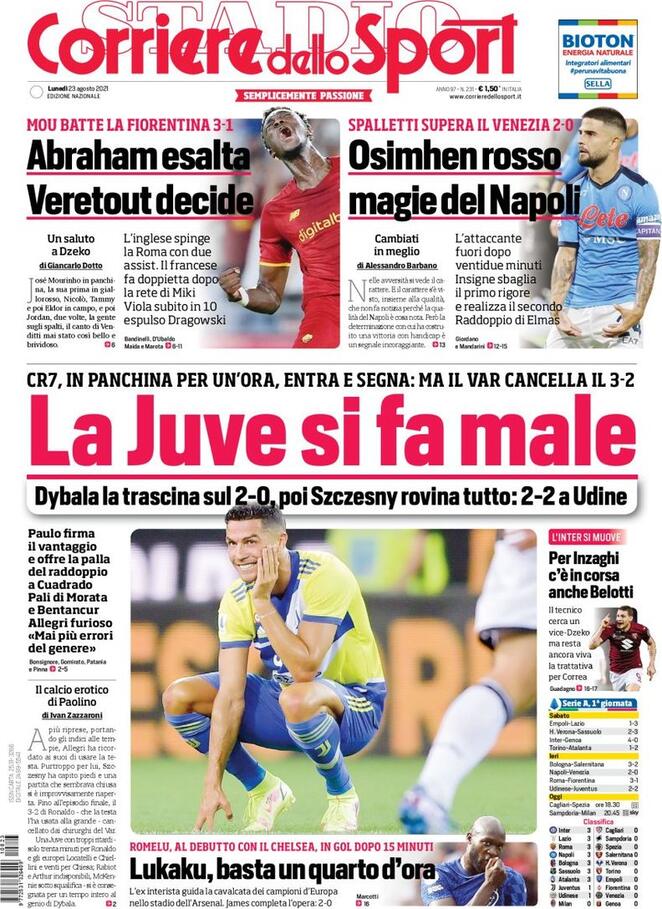 corriere dello sport 2021 08 23 6122d506435e0