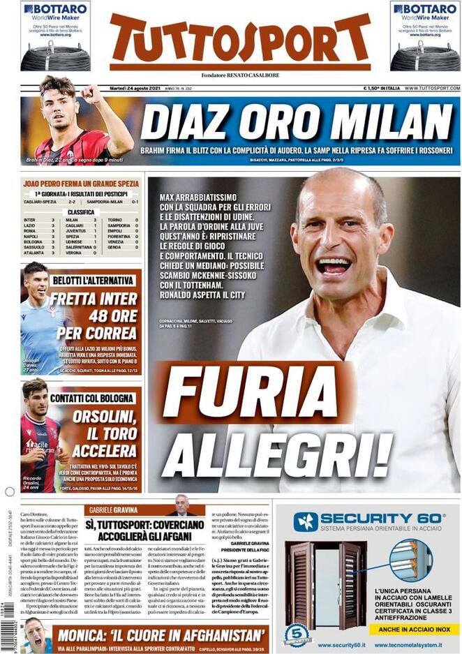 tuttosport 2021 08 24 612421c8de63f