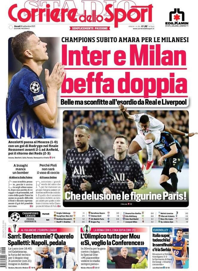 prima pagina cds 16 settembre