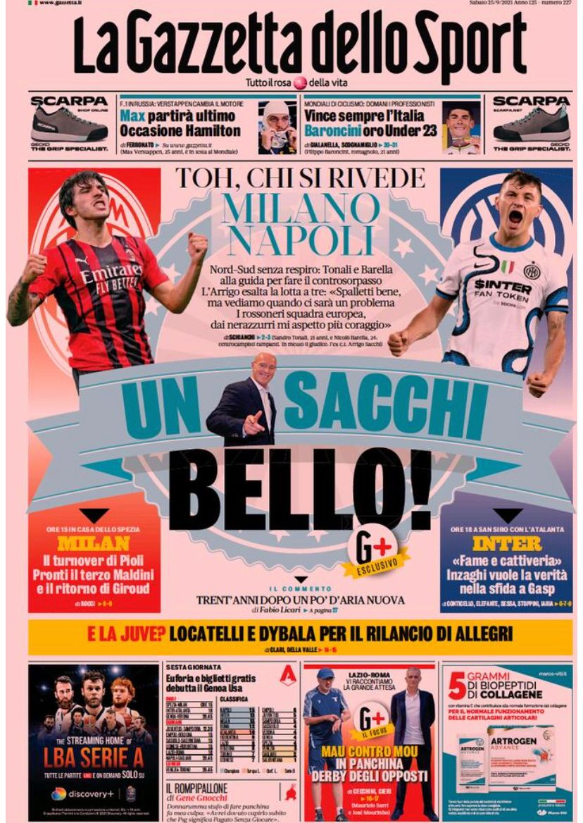 prima pagina gds 25 settembre