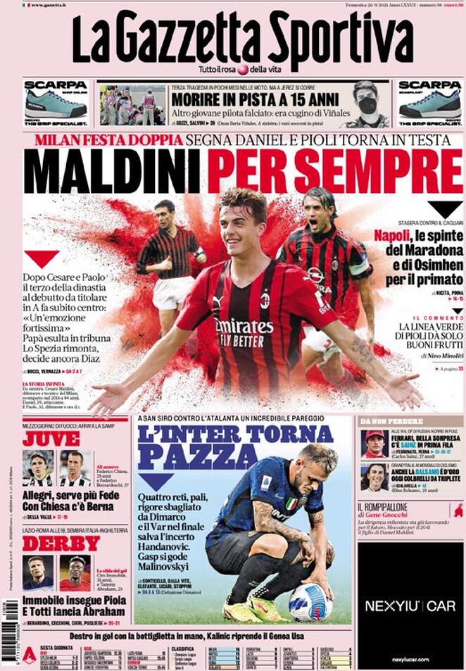 prima pagina gds 26 settembre