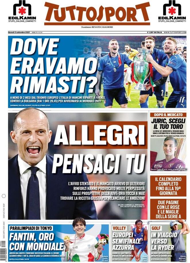 prima pagina tuttosport