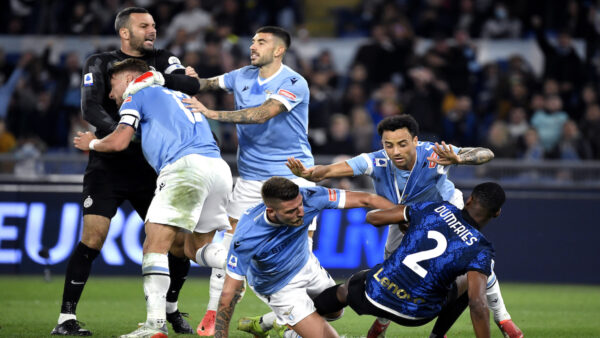 Rissa Lazio Inter serie A Denzel Justus Dumfries Felipe Anderson Danilo Cataldi Ciro Immobile Samir Handanovic