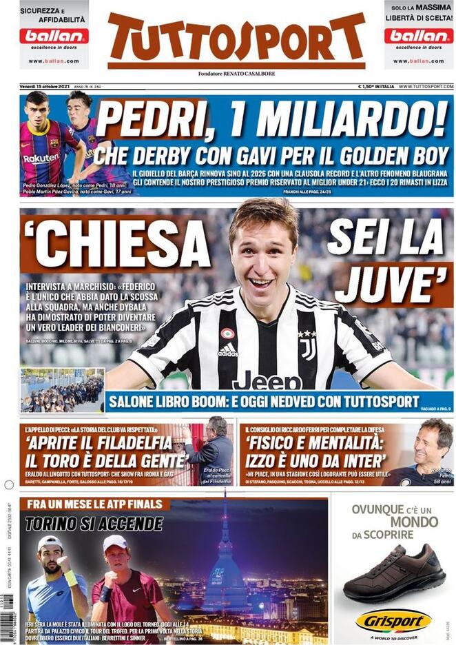 tuttosport 15 ottobre