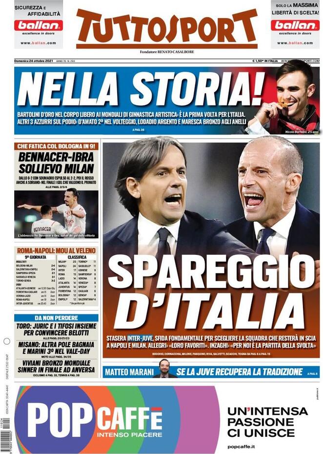 tuttosport 24 ottobre