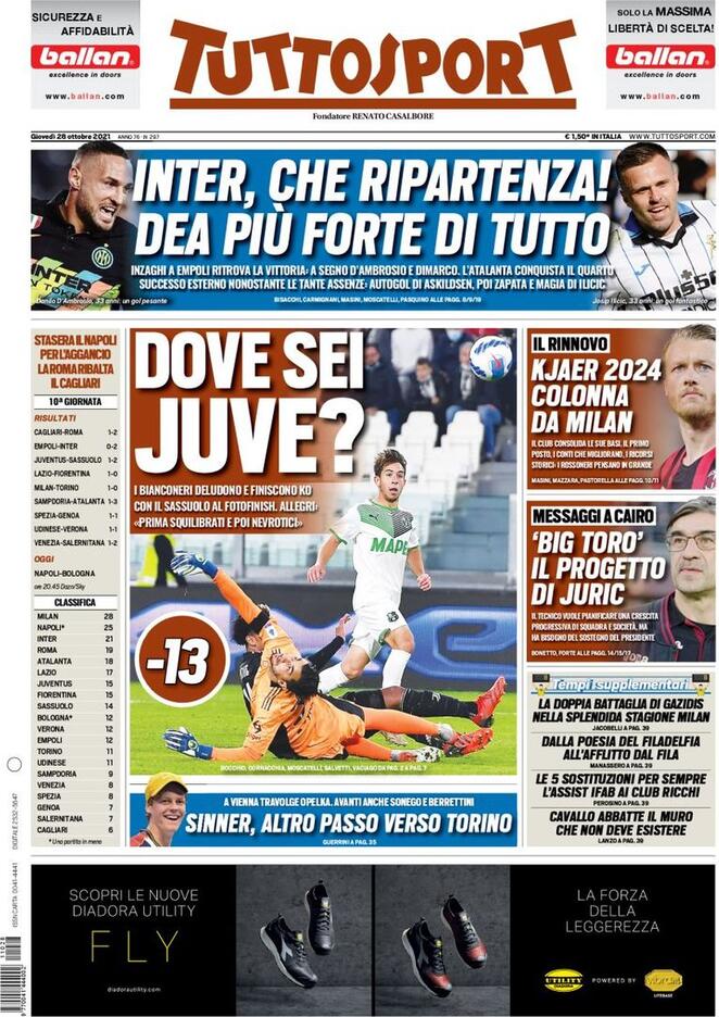 tuttospoty 28 ottobre