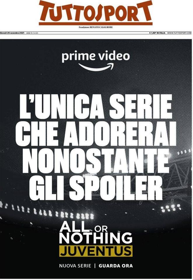 tuttosport 25 novembre
