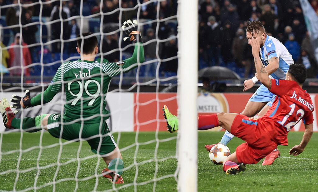 22 febbraio 2018, la UEFA ricorda la tripletta di Immobile alla Steaua Bucarest VIDEO 1 Immobile Steaua Bucarest