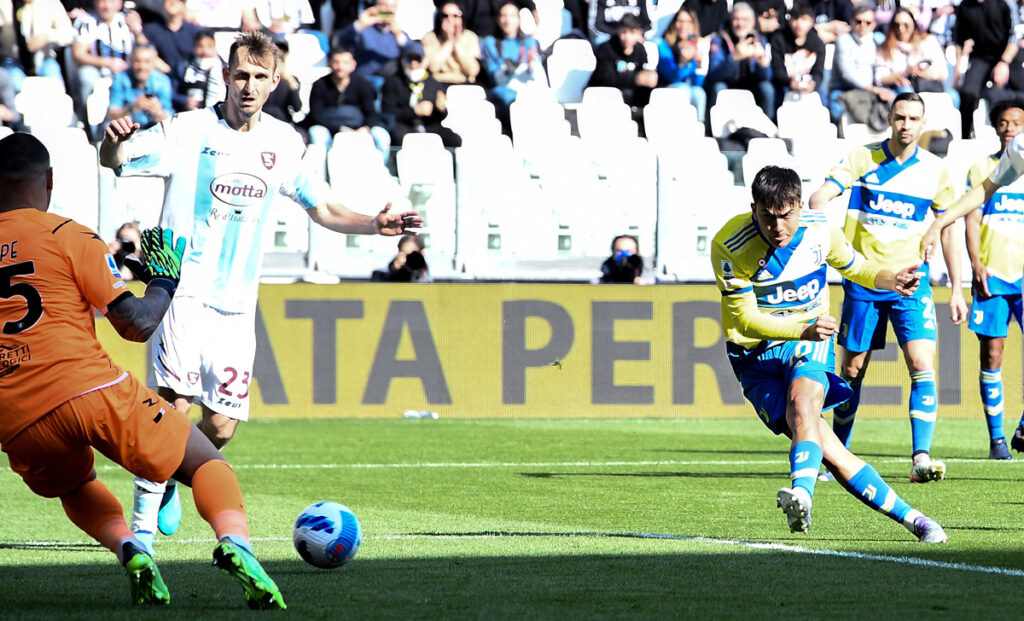 Serie A, vince la Juve contro la Salernitana. Pari tra Empoli e Verona 1 Dybala Juve Salernitana