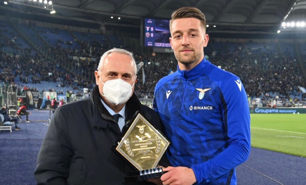 Lotito su Milinkovic: «Lo guarderò negli occhi per capire quanto ama la Lazio. La Juve...» 1 Lotito Milinkovic Savic