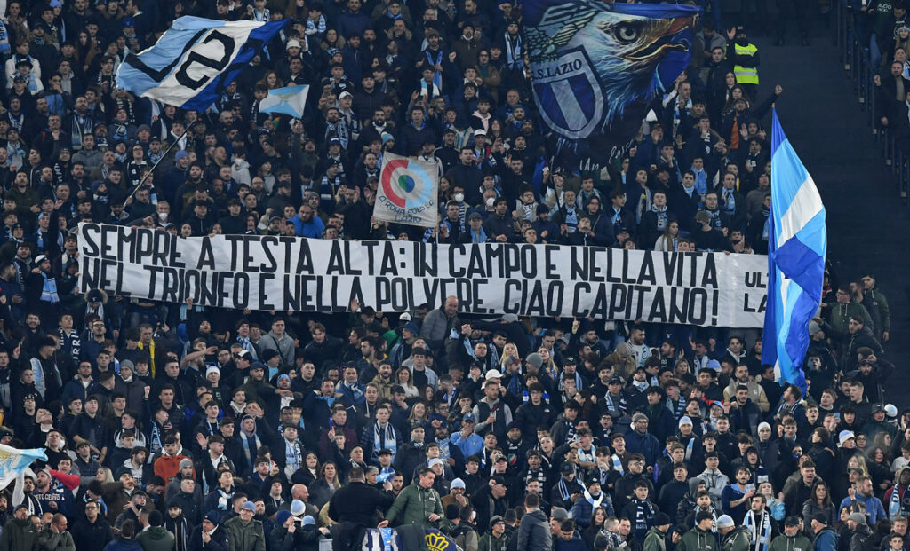 Lazio Venezia, la Curva Nord omaggia Pino Wilson - FOTO 1 Striscione Tifosi Lazio Pino Wilson