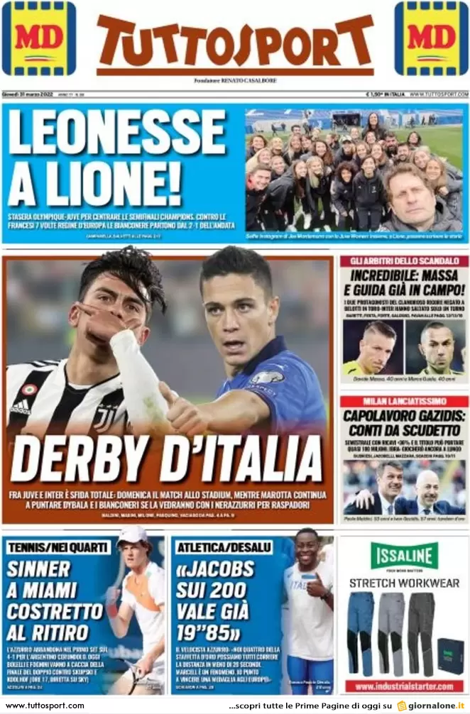 tuttosport 31 marzo