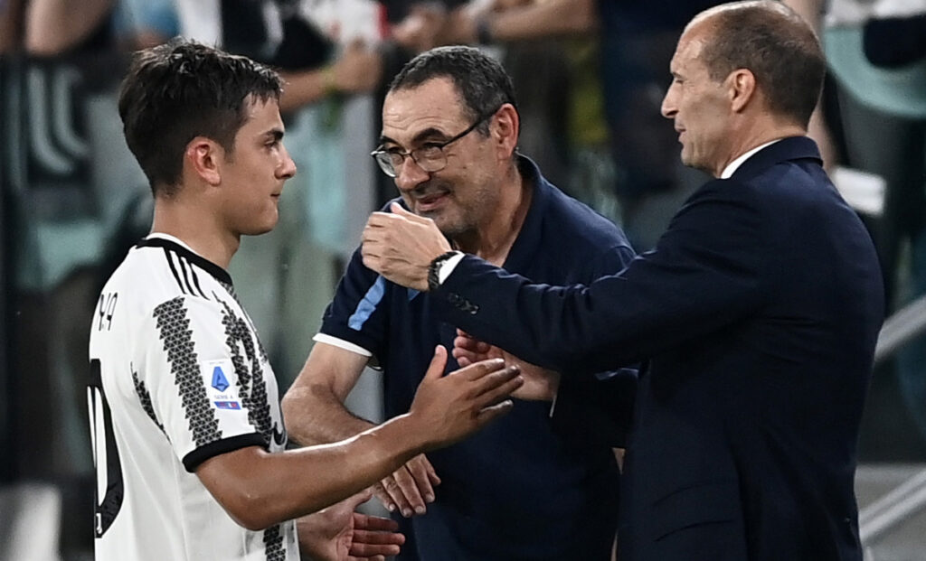 Dybala si congeda dalla Juve, arriva il saluto di Sarri 1 Dybala Sarri Allegri
