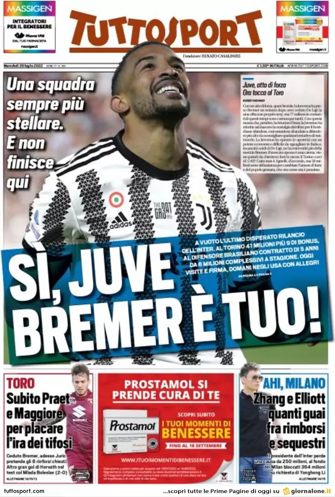 tuttosport 20 luglio