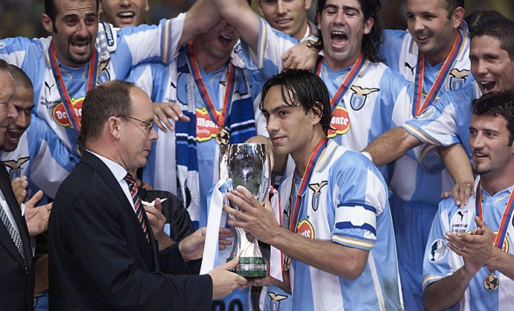 27 agosto 1999, Salas regala alla Lazio la Supercoppa Europea 1 Nesta Lazio Supercoppa europea