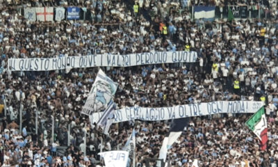 Striscione tifosi Lazio
