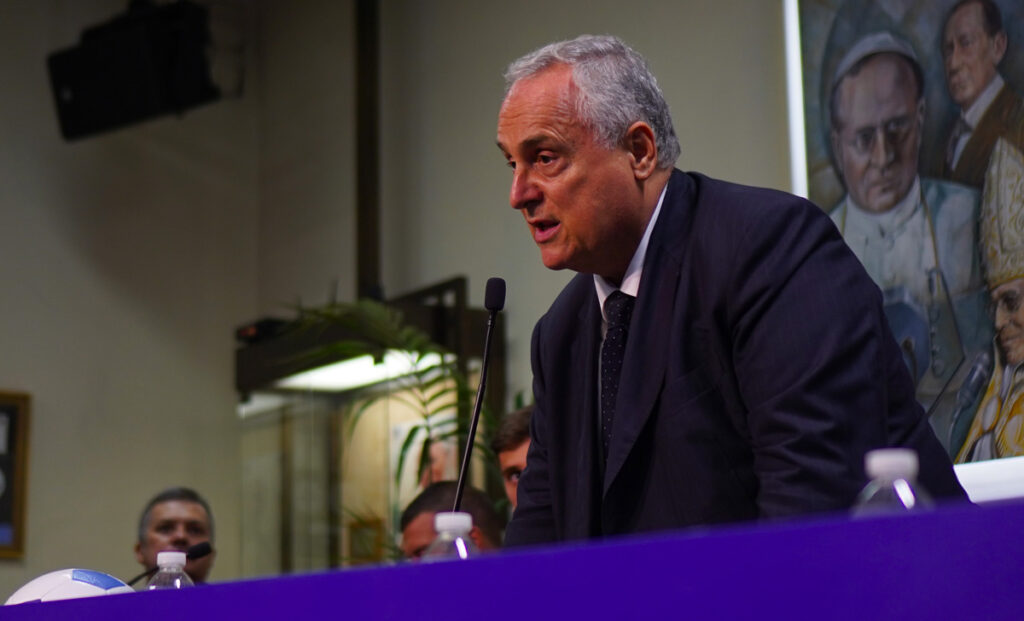 Lotito: «Noi come club Lazio da sempre combattiamo la violenza sulle donne» 1 Lotito