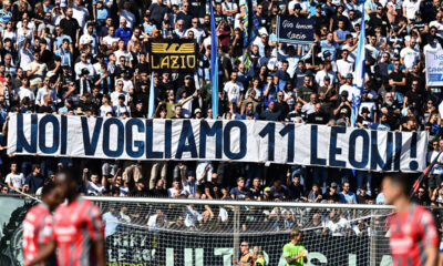 Striscione tifosi Lazio