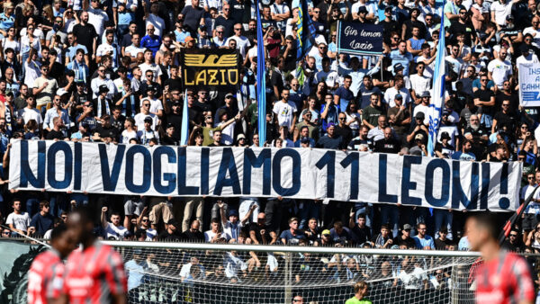 Striscione tifosi Lazio