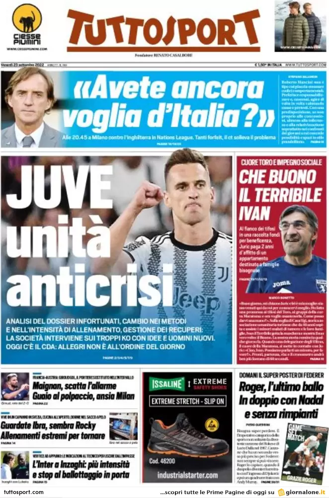 tuttosport 23 settembre