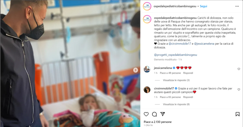 Immobile, il capitano ha visitato l'ospedale Bambin Gesù - FOTO 22 image 3