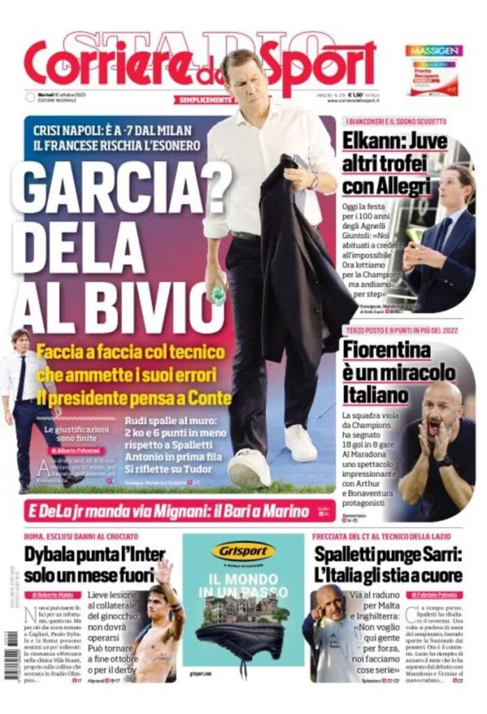 Le prime pagine dei principali quotidiani sportivi - 10 ottobre 23 F8DhSjwWgAA3C 4