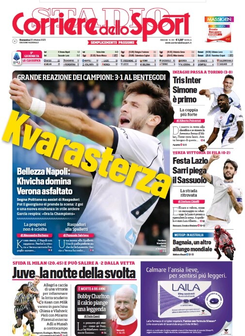 Le prime pagine dei principali quotidiani sportivi - 22 ottobre 23 F9BU0l4WoAAhvGj