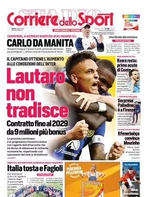 Le prime pagine dei principali quotidiani sportivi – 1 giugno 23 WhatsApp Image 2024 06 01 at 07.46.57