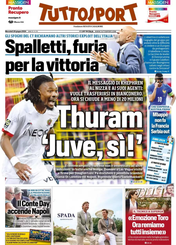Le prime pagine dei principali quotidiani sportivi – 26 giugno 21 image 19
