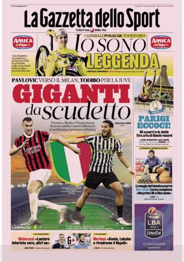 Le prime pagine dei principali quotidiani sportivi – 22 luglio 22 image 21