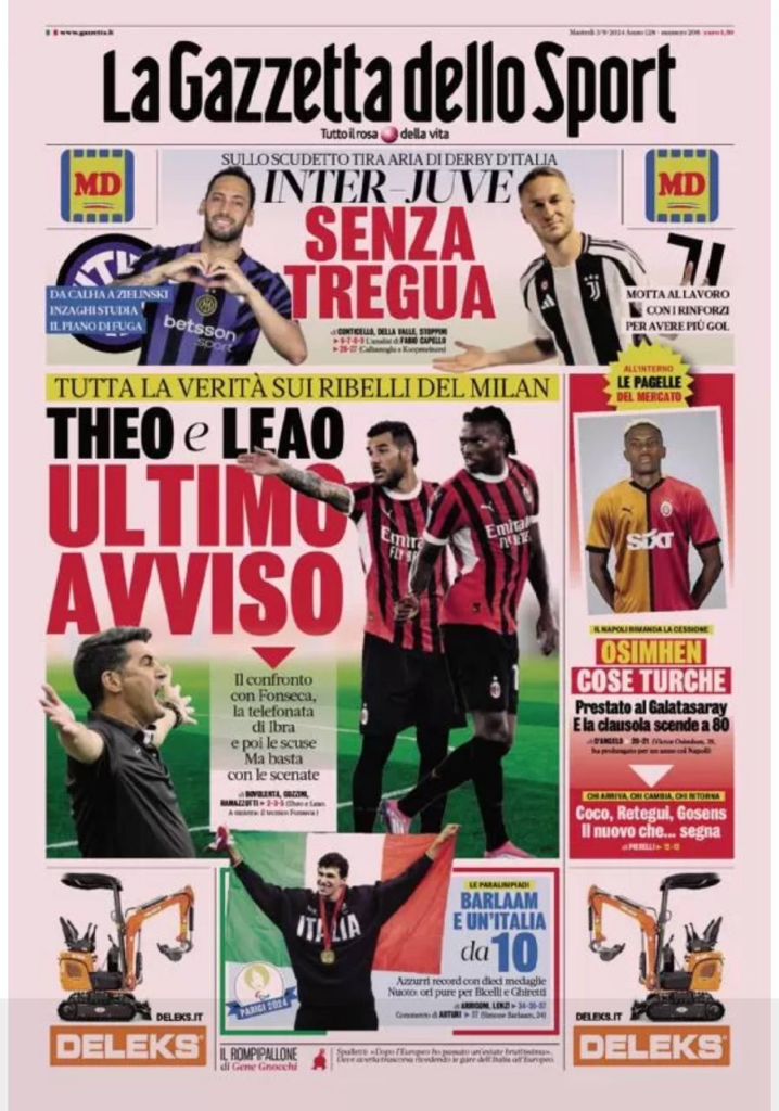 Le prime pagine dei principali quotidiani sportivi – 3 settembre 22 image 9