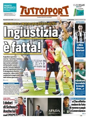 Le prime pagine dei principali quotidiani sportivi – 9 ottobre 24 WhatsApp Image 2024 10 09 at 07.56.56