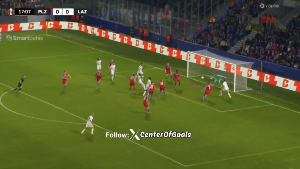 Viktoria Plzen-Lazio 0-1, Romagnoli porta in vantaggio i biancocelesti! - VIDEO 1 Gol Romagnoli