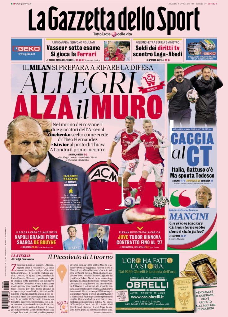 gazzetta 12 6 25